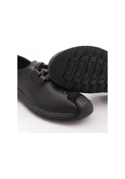 Dgn 9860 Erkek Dikiş Detayli Sneaker Ayakkabi Siyah Siyah Nubuk