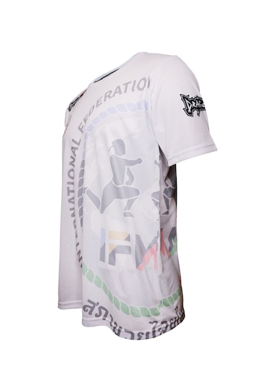 Dragondo Tx8591 Ifma Muaythai Tişört Ifma Dijital Basklı Muay Thai Tişört Beyaz