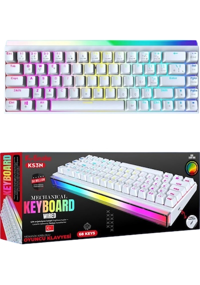 K-snake Ks3n Mekanik Klavye - Rgb Red Switch Gaming Klavye