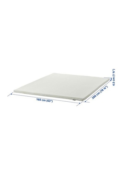 Ikea Nordberget Çift Kişilik Yatak Pedi, Beyaz, 160x200 Cm