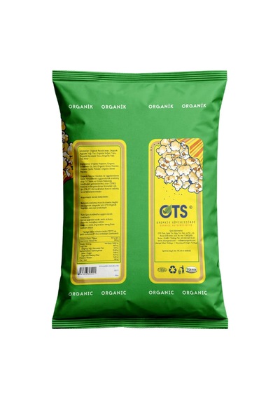 Ots Organik Baharatlı Patlamış Mısır (70 gr) (Organik Sertifikalı, Pestisit Analizli)