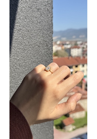 Baget Kesim Altın Yüzük Sarı Altın
