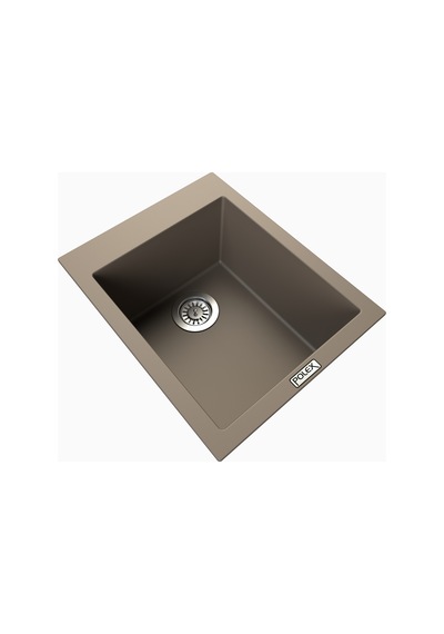 Polex Cristalüx Granit Evye P-05 Toprak Tezgah Altı Ve Tezgah Üstü Kare Mutfak Evyesi 41x51 CM