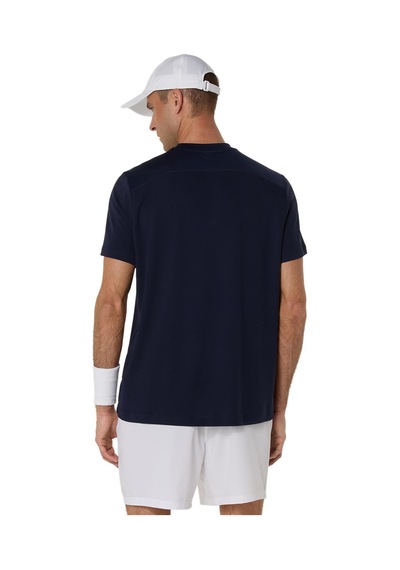 Asics Court Ss Top Erkek Lacivert Kısa Kollu Tshirt 2041a339-400 Lacıvert