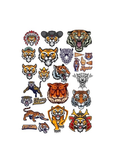 Kaplan Sticker Set-6 19 Parça Telefon, Tablet, Defter, Laptop Sticker