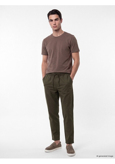 LC Waikiki Lc Waıkıkı Haki Relax Fit Gabardin Erkek Pantolon