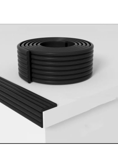 Evokids 2 Metre Çok Amaçlı Kenar + 4 Adet Köşe Siyah Çok Amaçlı Kauçuk Kenar Koruyucu Çok Renkli