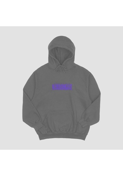 Unisex Gri Teach Baskılı Hoodie Oversize Kapşonlu Sweatshirt Gri