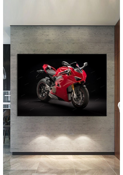 Motosiklet Motorcycle Dekoratif Kanvas Tablo  90 x 60