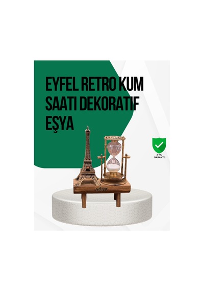 Ahşap Kum Saati Vintage Tasarımlı Masa Dekoru Çoklu Renk