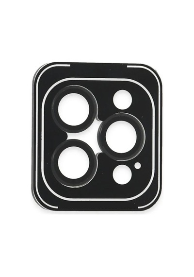 Mey İthalat Apple Uyumlu iPhone 16 Pro Max Pvd Metal Kamera Lens - Siyah