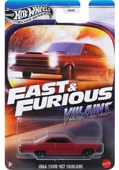 Hot Wheels Silver Series Fast & Furious Villains 5'li Set Hnr88 Renkli