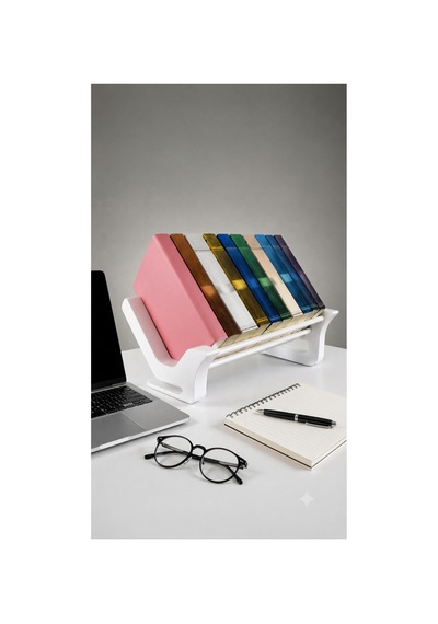 Masaüstü Kitap Standı Modern Kitap Düzenleyici, Ergonomik Okuma Ve Kitap Sergileme Rafı, Beyaz Beyaz Masaüstü Kitap Standı Modern Kitap Düzenleyici, Ergonomik Okuma Ve Kitap Sergileme Rafı, Beyaz Beyaz