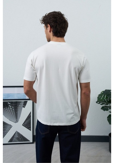 Baselco Unisex Basic %100 Pamuk T-shirt - Sade Ve Şık Beyaz