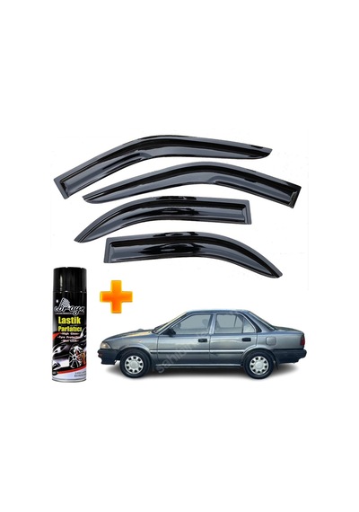 Corolla Mügen Cam Rüzgarlığı Fındık Kasa 1988-1992 Arası 4 Lü Takım +500ml Lastik Parlatıcı
