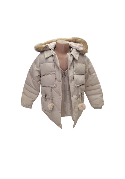 Life For Moda Kız Çocuk Önü Fermuarlı Ve Çıt Çıtlı Ponpon Detaylı Çıkarılabilir Tüylü Kapüşonlu Peluş Astarlı Mont 3018 KREM Life For Moda Kız Çocuk Önü Fermuarlı Ve Çıt Çıtlı Ponpon Detaylı Çıkarılabilir Tüylü Kapüşonlu Peluş Astarlı Mont 3018 KREM