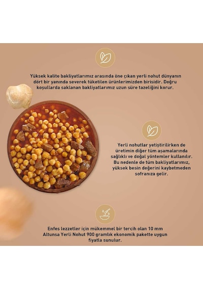 Altunsa Yerli Nohut 900 G
