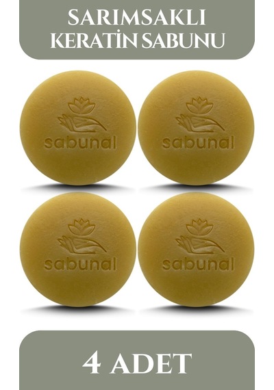 Sabunal Sarımsaklı Keratin Sabunu 4 Adet - Saç Besleyici Sabun