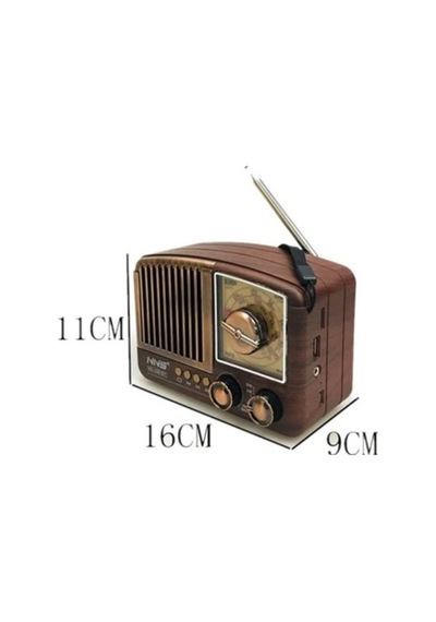 Mini Nostaljik Radyo Bluetooth Speaker Şarjlı Sd Kart Usb Girişli Mp3 Çalar Kablosuz Hoparlör