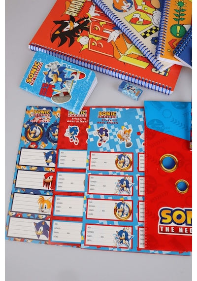 X Dekomus "speed Force Collection" Lisanslı Sonic Premıum Kırtasiye Seti 4 Adet A4 Defter,okul Etiketi,dosya Diğer