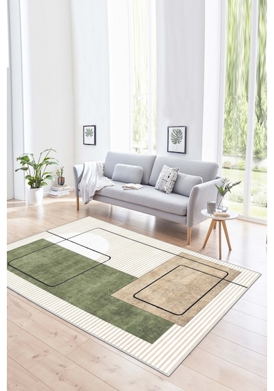 West Home Dijital Baskı Yıkanabilir Kaymaz Taban Leke Tutmaz Bej Mutfak Halısı Salon Halısı Ve Yolluk Wh 579 Beige