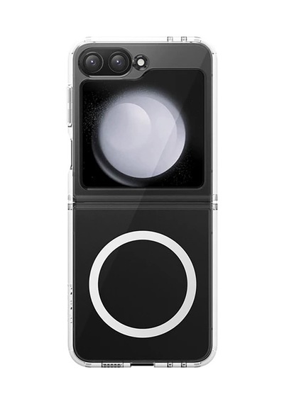 Samsung Uyumlu Galaxy Z Flip 6 Kılıf Sararmaz Ultra İnce Sert Premium Mika Magsafe Kamera Yükseltili Kılıfist Şeffaf