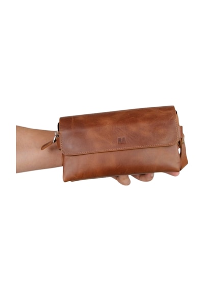 Mft Leather Hakiki Deri Unisex El Çantası Boliva 9874 Tiguan Taba