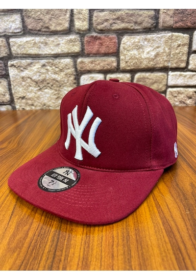 Hamze Ny New York Nakış Hip-hop Snapback Rapper Basket Beyzbol Şapka Cap Bordo
