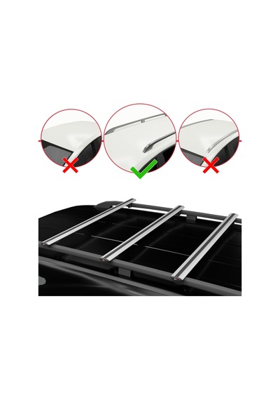 Opel Combo E Panelvan 2019-2022 Arası İle Uyumlu Basic Model Ara Atkı Tavan Barı Gri 3 Adet