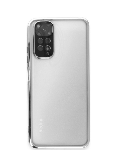 Xiaomi Redmi Note 11 Uyumlu Kılıf Lensli Silikon - Gümüş