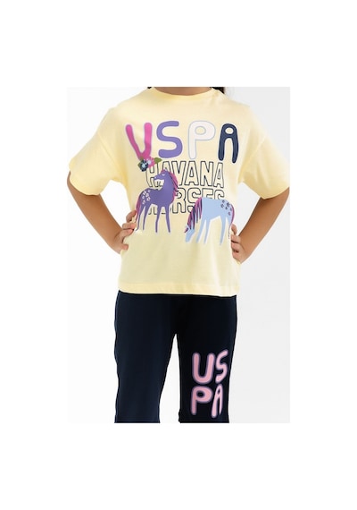 Us Polo Assn Pamuklu Kısa Kol Kız Çocuk Şort Pijama Takım (536005075) Çok Renkli Us Polo Assn Pamuklu Kısa Kol Kız Çocuk Şort Pijama Takım (536005075) Çok Renkli