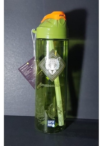 Tr Amazon Tritan Desenli Pipetli Matara 630cc, Yeşil Diğer