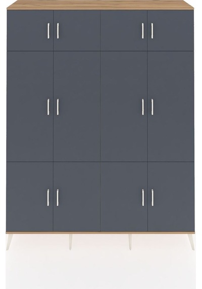 Hyperion Gardrop 10 Raflı 12 Kapaklı 2 Askılı 176x44x221 Çam-antrasit/çam Antrasit/çam Hyperion Gardrop 10 Raflı 12 Kapaklı 2 Askılı 176x44x221 Çam-antrasit/çam Antrasit/çam