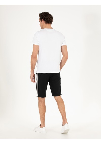 Cacharel Siyah Slim Fit Örme Şort