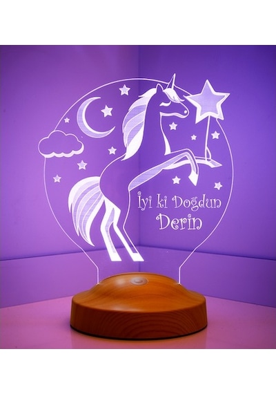 Unicorn Tek Boynuzlu At Çocuk Odası Hediyesi Led Lamba Unicorn Tek Boynuzlu At Çocuk Odası Hediyesi Led Lamba