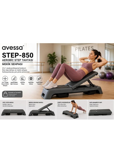 Avessa Step-850 Aerobic Step Tahtası-mekik Sehpası