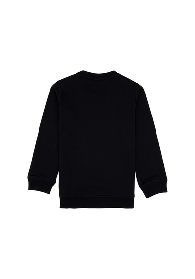 U.S. Polo Assn. Erkek Çocuk Siyah Bisiklet Yaka Basic Sweatshirt 50313830-VR046