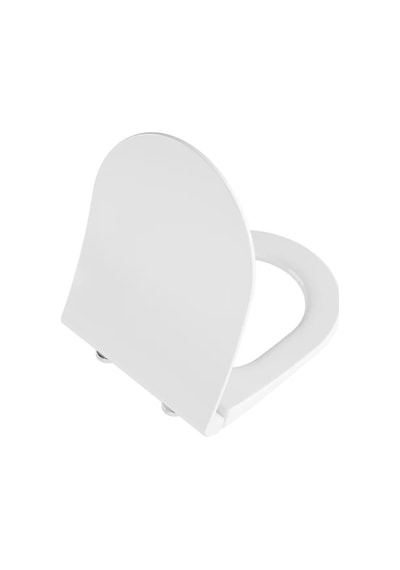 VitrA 110-003r009 İnce Universal Klozet Kapağı, Yavaş Kapanır, Kolay Çıkabilir, Beyaz