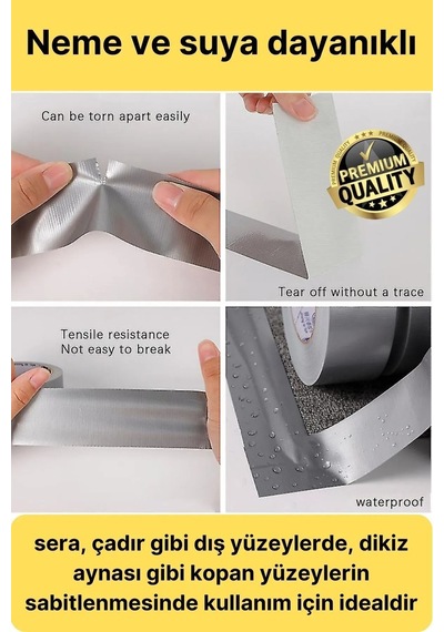 Vege -siyah- Tamir Yalıtım Bantı , Duct Tape Tamir, Hobi, Ağır Ambalaj - 5cm X 10mt - 680256998