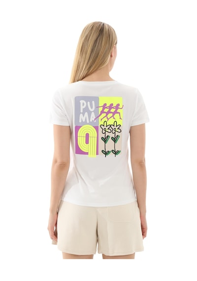 Puma Graphıcs Runnıng Illustratıo Kadın T-shirt Beyaz 526553-02 Beyaz