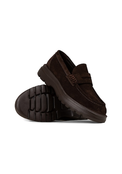 Deery Erkek Hakiki Süet Kahverengi Loafer Ayakkabı - 02006mkhve03 Kahverengi