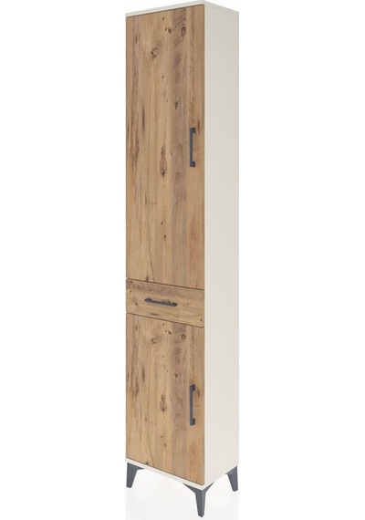 Arges Dolap 4 Raflı Tek Çekmeceli 2 Kapaklı 44x30x221 Aytaşı-çam Aytaşı