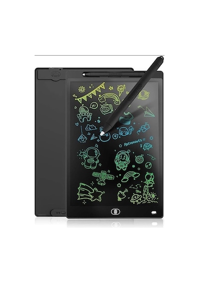 20 Inc Renkli Lcd Grafik Dijital Kalemli Çizim Tableti Yazı Tahta Not Yazma Eğitim Tableti Siyah İtem0015k20inç