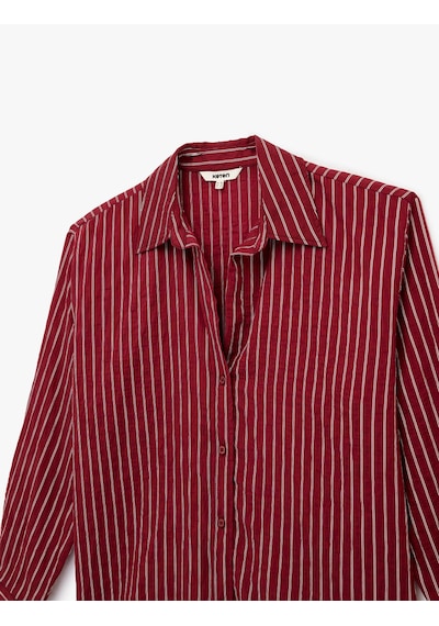 Koton Regular Fit Uzun Kollu Klasik Yaka Oversize Gömlek Bordo Çizgili 6sak60126pw Bordo Çizgili Koton Regular Fit Uzun Kollu Klasik Yaka Oversize Gömlek Bordo Çizgili 6sak60126pw Bordo Çizgili