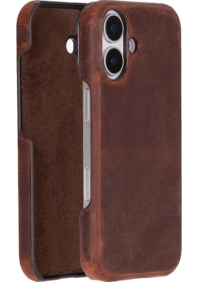 Bloomcase Ultimate Jacket Saddle Brown - Apple Uyumlu iPhone 17 6.3" Hakiki Deri Kılıf Kahverengi