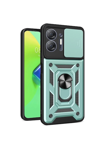 Newface İnfinix Hot 30 5g Kılıf Pars Lens Yüzüklü Silikon Semeglbl - 20 - Yeşil