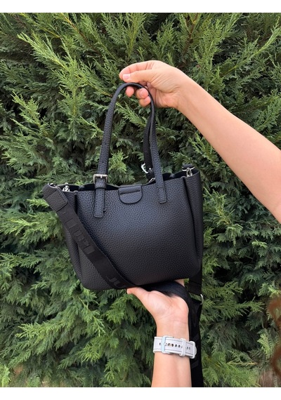 Just Polo Kadın Yeni Sezon 3 Bölmeli Yumuşak Deri Lüks Ve Şık Dokunuş El & Omuz Çantası Shoulder Bag Siyah