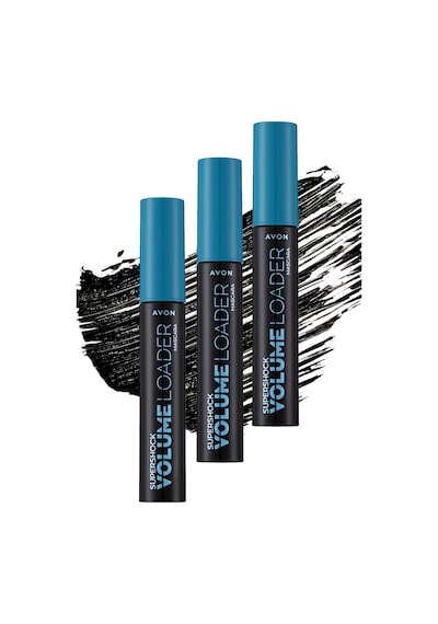 Avon Supershock Volume Loader Maskara 10 ML Blackest Black 3'lü