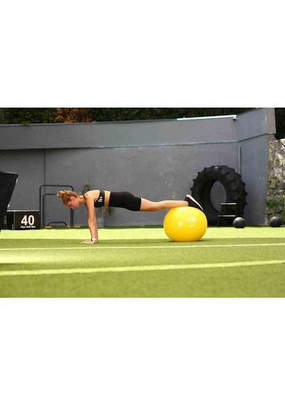 Slazenger 55cm Anti-burst Gymball Sarı Pompa Dahil Pilates Topu