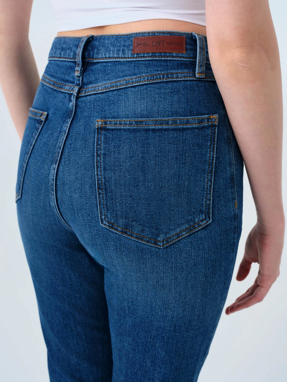 Loft Mom Slim Fit Mavi Kadın Jean Pantolon Lf2037084 Mavi